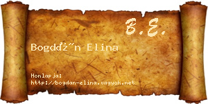 Bogdán Elina névjegykártya