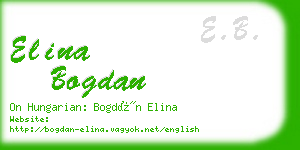 elina bogdan business card